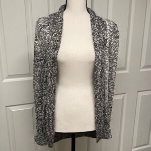 NWT Poof Apparel Marled knit open cardi. Shawl collar Size S